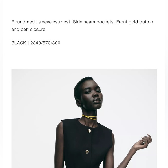 Zara NWT long belted vest 9300/525 - Picture 4 of 7